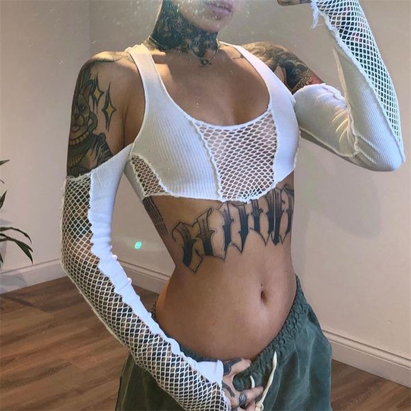 doury 2000s off shoulder crop women fashion fishnet long sleeve hollow out tees egirl grunge tshirts clubwear 220608, White
doury 2000s off shoulder crop women fashion fishnet long sleeve hollow out tees egirl grunge tshirts clubwear 220608, White
