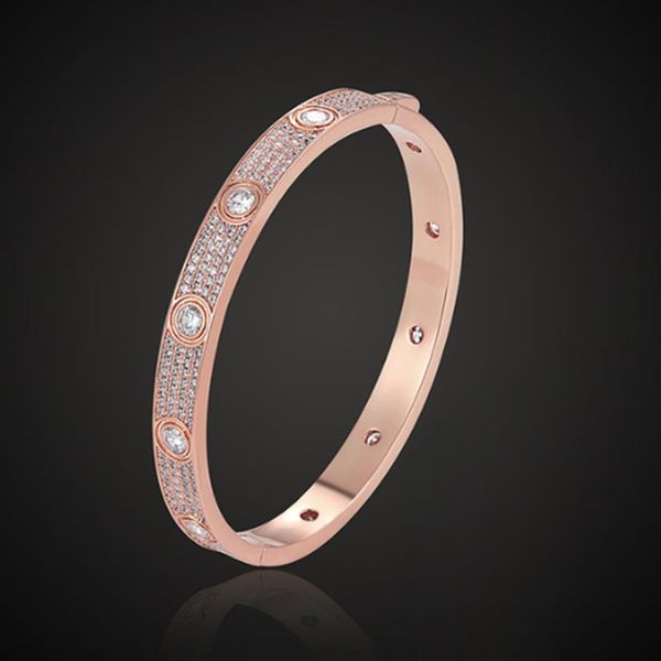 classic bangle designer jewelry women bracelet full of crystal mens gold bracelets stainless steel 18k love bracelet with box280f, Black
classic bangle designer jewelry women bracelet full of crystal mens gold bracelets stainless steel 18k love bracelet with box280f, Black