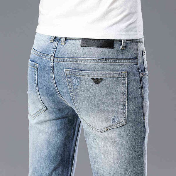brand autumn jeans men's slim korean version elastic small straight tube trend youth, Blue
brand autumn jeans men's slim korean version elastic small straight tube trend youth, Blue