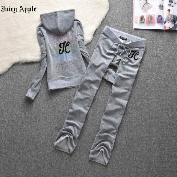 juicy apple tracksuit women spring autumn set hoodies long sleeve sweatshirt long pants women sets ladies sports jogging suits, Gray
juicy apple tracksuit women spring autumn set hoodies long sleeve sweatshirt long pants women sets ladies sports jogging suits, Gray