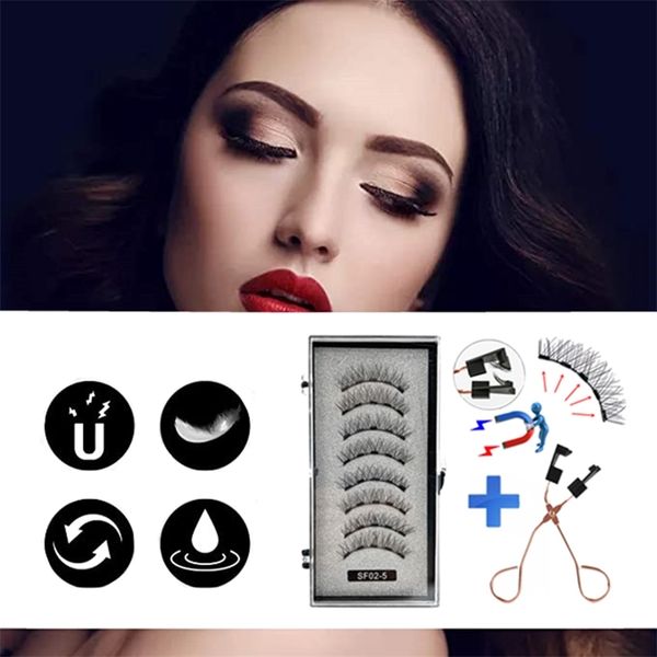 3d natural magnetic eyelashes with 5 lashes handmade reusable false make up support drop 220518
3d natural magnetic eyelashes with 5 lashes handmade reusable false make up support drop 220518