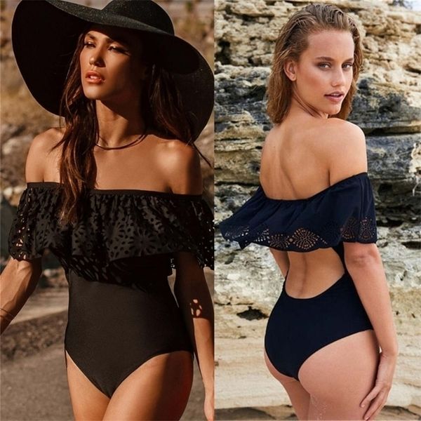 swimwear off the shoulder solid swimwear women swimsuit female bathing suit ruffle monokini swim wear xl y200824, White;black
swimwear off the shoulder solid swimwear women swimsuit female bathing suit ruffle monokini swim wear xl y200824, White;black