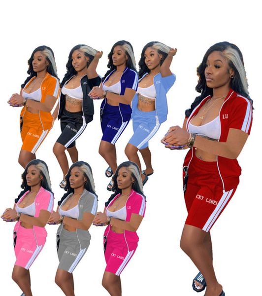 women embroidery letter tracksuits casual two piece sets summer fashion outfits zipper sportswear short sleeve shorts dhl 5125, Gray
women embroidery letter tracksuits casual two piece sets summer fashion outfits zipper sportswear short sleeve shorts dhl 5125, Gray
