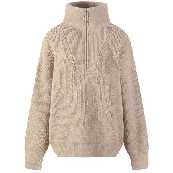 women's sweaters early spring half zipper high neck fashionable women's clothing simple temperament solid color loose thin sweater, White;black
women's sweaters early spring half zipper high neck fashionable women's clothing simple temperament solid color loose thin sweater, White;black