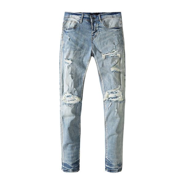 jeans men designer pants for middle waist long elastic large code rabbit print hole patch cotton blue slim hand good quality high street bla
jeans men designer pants for middle waist long elastic large code rabbit print hole patch cotton blue slim hand good quality high street bla