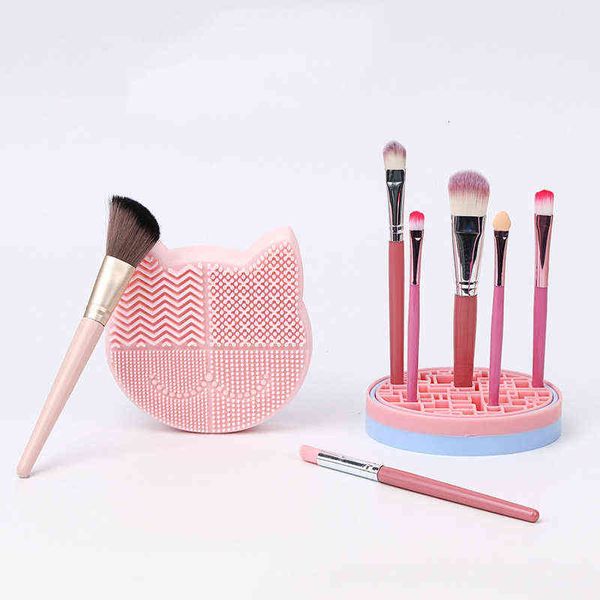 silicone makeup brush cleaner storage pad foundation beauty cosmetic brush-scrubber board washing cleaning mat gel hand tool
silicone makeup brush cleaner storage pad foundation beauty cosmetic brush-scrubber board washing cleaning mat gel hand tool