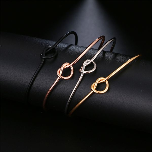 fnio vintage simple knotted opening bracelets bangles for women adjustable fashion wedding jewelry 220716, Black
fnio vintage simple knotted opening bracelets bangles for women adjustable fashion wedding jewelry 220716, Black