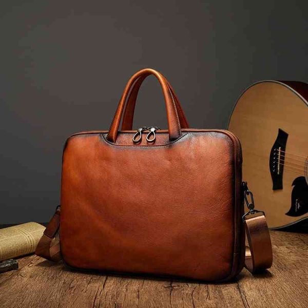multi pocket vegetable tanned cow leather leather manual men's briefcase file case computer case 220718
multi pocket vegetable tanned cow leather leather manual men's briefcase file case computer case 220718