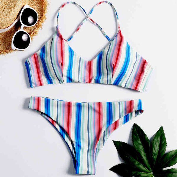 split women's swimsuit bikini stripes cross high waist double face popular bikini, White;black
split women's swimsuit bikini stripes cross high waist double face popular bikini, White;black