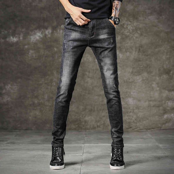men's jeans spring and autumn black korean casual fashion trend men's trousers slim straight stretch jeans 77z6, Blue
men's jeans spring and autumn black korean casual fashion trend men's trousers slim straight stretch jeans 77z6, Blue