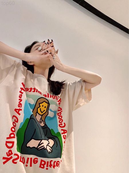 women's t-shirt designer 2022 spring and summer new niche fashionable design portrait animation letter printing short sleeve t-shirt fe, White
women's t-shirt designer 2022 spring and summer new niche fashionable design portrait animation letter printing short sleeve t-shirt fe, White