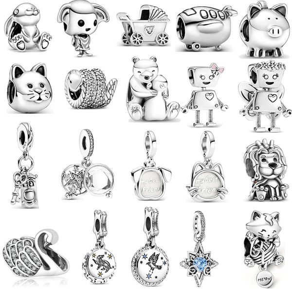 new s925 sterling silver bead charm beaded original fit pandora bracelet robot pendant fashion trendy classic diy ladies jewelry exquisite g, Bronze;silver
new s925 sterling silver bead charm beaded original fit pandora bracelet robot pendant fashion trendy classic diy ladies jewelry exquisite g, Bronze;silver