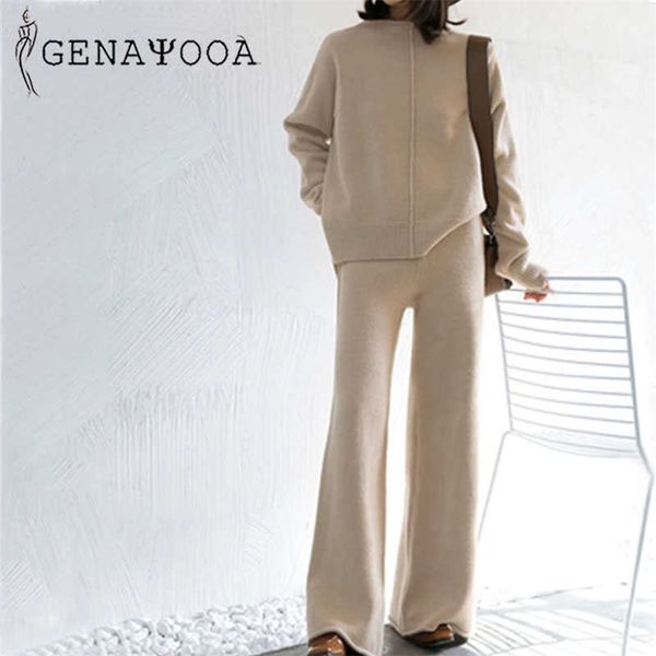 genayooa winter tracksuit 2 piece pant suits for women knitted long sleeve two piece set and pants women suit outwear korean 210929, White
genayooa winter tracksuit 2 piece pant suits for women knitted long sleeve two piece set and pants women suit outwear korean 210929, White