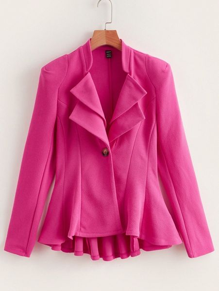 single button skater blazer g4sn#, White