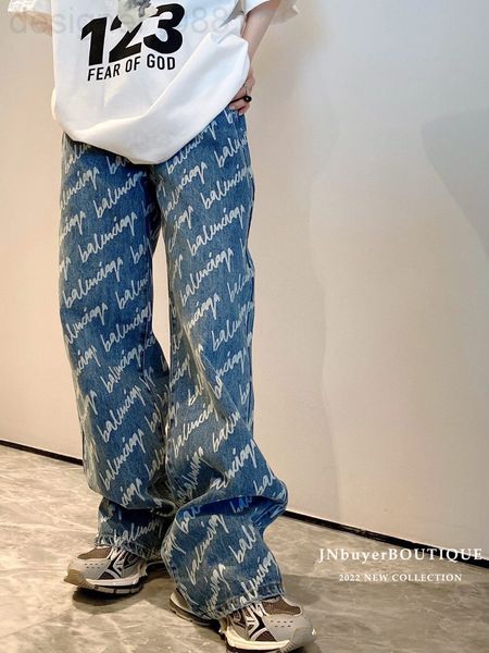 women's jeans designer 22 spring and summer new niche design all over print denim pants high waist straight tube versatile casual jeans, Blue
women's jeans designer 22 spring and summer new niche design all over print denim pants high waist straight tube versatile casual jeans, Blue