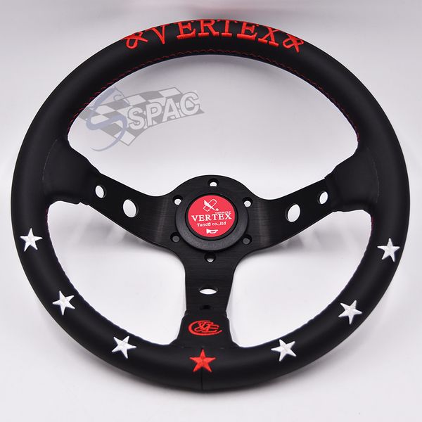 13 inch car steering wheel black spokes modified racing universal
