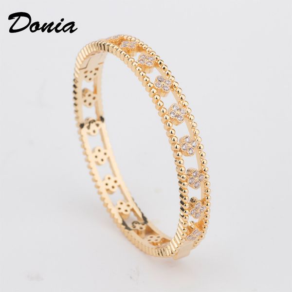 donia jewelry luxury bangle four-leaf flower exaggerated titanium steel micro-inlaid zircon european and american fashion designers gift, Black
donia jewelry luxury bangle four-leaf flower exaggerated titanium steel micro-inlaid zircon european and american fashion designers gift, Black