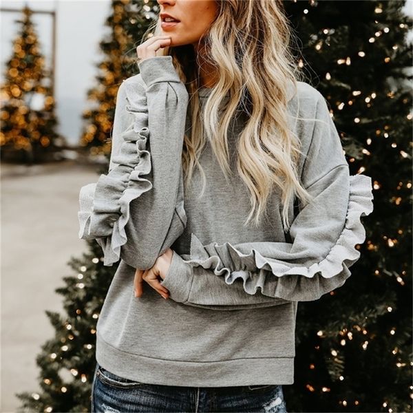 ruffled sweatshirts women casual drop-shoulder pullover ladies autumn outwear hoody slim basic sweatshirt women hoodie 201216, Black
ruffled sweatshirts women casual drop-shoulder pullover ladies autumn outwear hoody slim basic sweatshirt women hoodie 201216, Black