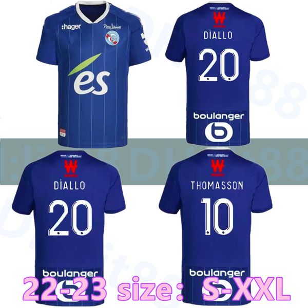 22 23 rc strasbourg alsace soccer jerseys maillot de foot home blue 2022 2023 aholou thomasson lienard diallo djiku ajorque gameiro football, Black;yellow
22 23 rc strasbourg alsace soccer jerseys maillot de foot home blue 2022 2023 aholou thomasson lienard diallo djiku ajorque gameiro football, Black;yellow