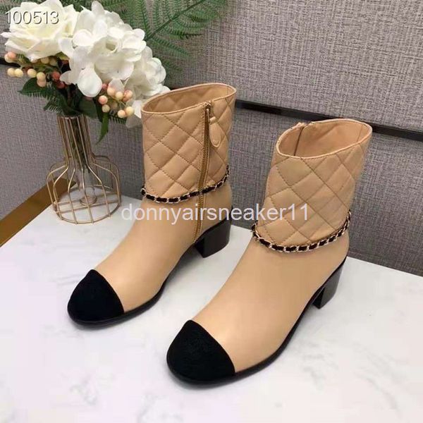 boots autumn and winter elegant fashionable leather chain ling lattice thick heel women's boots middle versatile lady's short, Black
boots autumn and winter elegant fashionable leather chain ling lattice thick heel women's boots middle versatile lady's short, Black