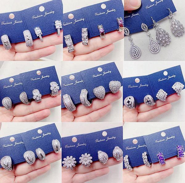 heavy industry silver zircon stud earrings for women fashion love flower earring luxury jewelry, Golden;silver
heavy industry silver zircon stud earrings for women fashion love flower earring luxury jewelry, Golden;silver