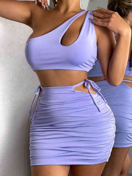 two piece dress 2022 women's summer one shoulder skirt hollow out hip wrap two-piece set 3dya, White
two piece dress 2022 women's summer one shoulder skirt hollow out hip wrap two-piece set 3dya, White