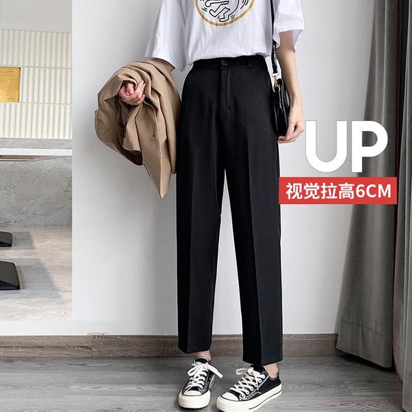 women's pants & capris suit harem 2022 high waist slimming cropped loose straight small cigarette, Black;white
women's pants & capris suit harem 2022 high waist slimming cropped loose straight small cigarette, Black;white