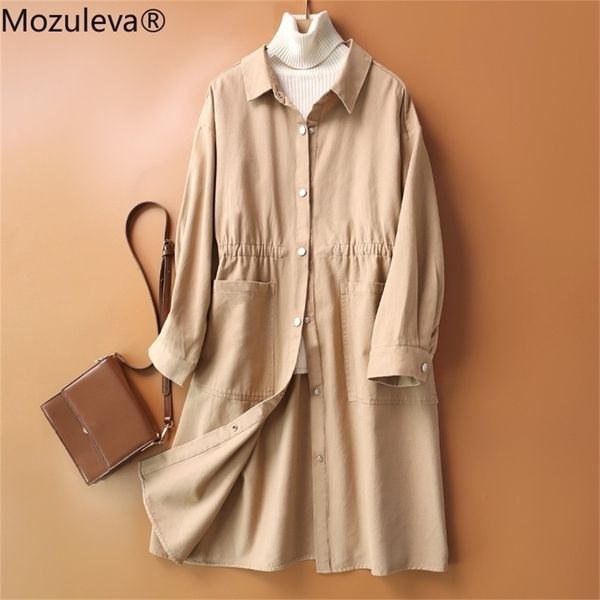 100 cotton women medium long clothing autumn and winter temperament women' windbreaker coat 210416, Tan;black
100 cotton women medium long clothing autumn and winter temperament women' windbreaker coat 210416, Tan;black