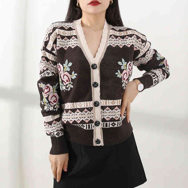 women's hoodies sweatshirts autumn and winter korean v-neck embroidered knitted cardigan jacket loose small fragrance temperament long, Black
women's hoodies sweatshirts autumn and winter korean v-neck embroidered knitted cardigan jacket loose small fragrance temperament long, Black