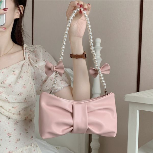 girly pearl chain women's underarm bag fairy bowknot female small shoulder bags soft pu leather ladies messenger bag handbags
girly pearl chain women's underarm bag fairy bowknot female small shoulder bags soft pu leather ladies messenger bag handbags