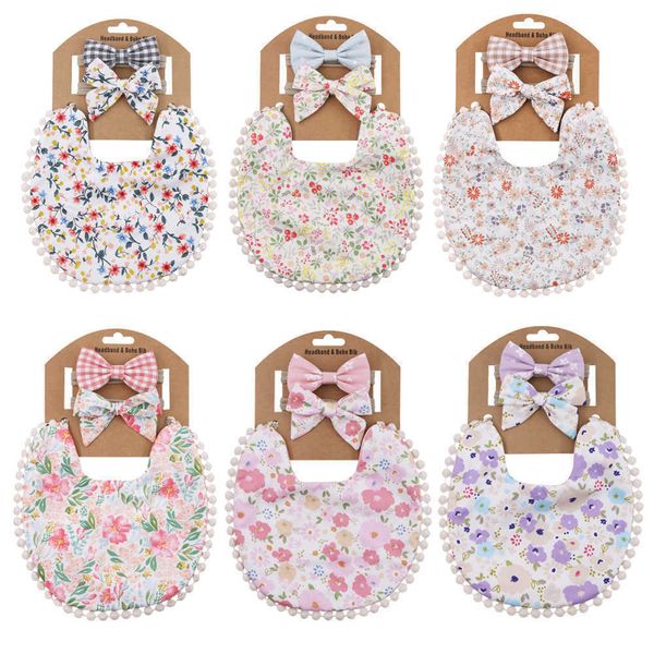 bib double-faced bibs grid printing baby cloth cotton flax bow headband hair accessories infant set 3 pieces kids gift sets
bib double-faced bibs grid printing baby cloth cotton flax bow headband hair accessories infant set 3 pieces kids gift sets