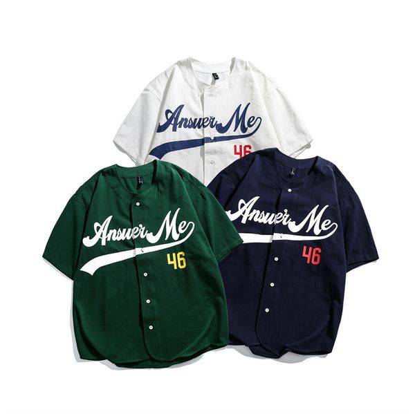 22ss classic letter printed solid short sleeve shirts tee summer street holiday travel beach breathable seaside casual men women retro polo, White;black
22ss classic letter printed solid short sleeve shirts tee summer street holiday travel beach breathable seaside casual men women retro polo, White;black