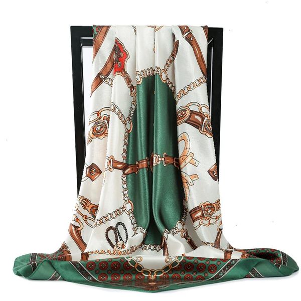 90 90cm fashion women shawl print silk satin hijab scarf female bandana luxury brand square ladies muffler wrap foulard pareo, Blue;gray
90 90cm fashion women shawl print silk satin hijab scarf female bandana luxury brand square ladies muffler wrap foulard pareo, Blue;gray