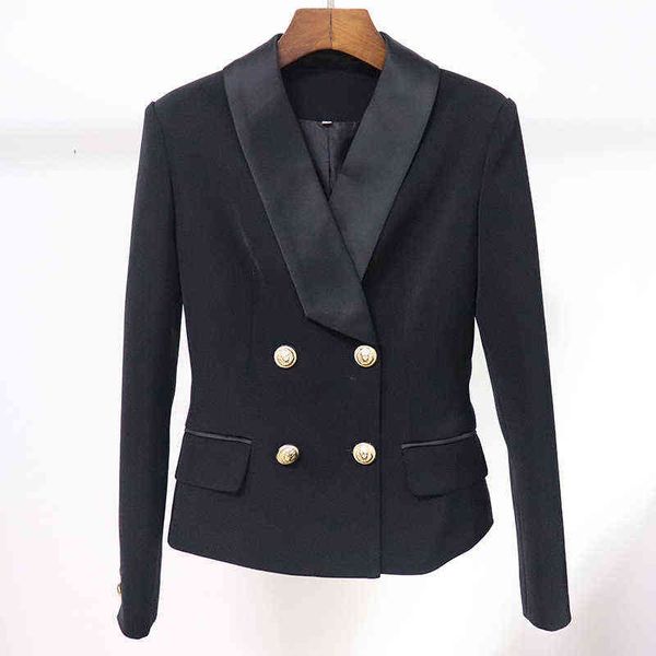 suit high street 2022 fashion designer blazer jacket women scarf collar, White;black
suit high street 2022 fashion designer blazer jacket women scarf collar, White;black