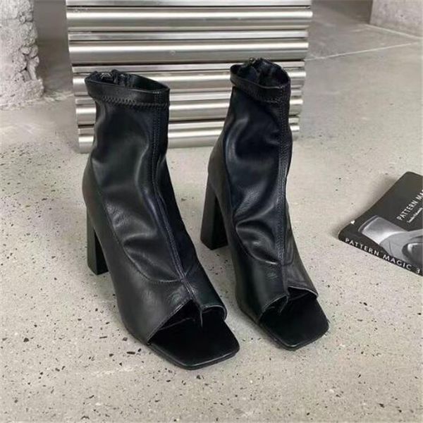 big size 35-43 woman shoes fashion peep toe ladies sandals spring summer women boots causal soft sole females high heel booties, Black
big size 35-43 woman shoes fashion peep toe ladies sandals spring summer women boots causal soft sole females high heel booties, Black