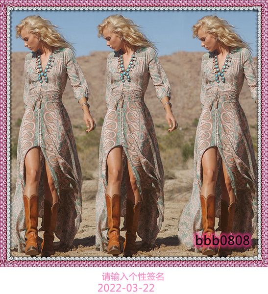 fashion women dress summer long sleeve floral chiffon boho party vintage print v neck beach maxi long size 6-14, Black;gray
fashion women dress summer long sleeve floral chiffon boho party vintage print v neck beach maxi long size 6-14, Black;gray