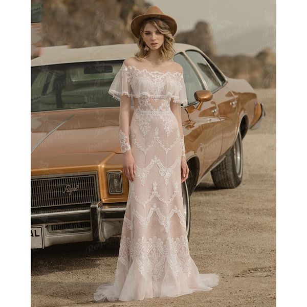 2022 mermaid wedding dress lace long sleeve backless boat neck sweep train vestido de boda corte sirena temple bridal gown, White
2022 mermaid wedding dress lace long sleeve backless boat neck sweep train vestido de boda corte sirena temple bridal gown, White