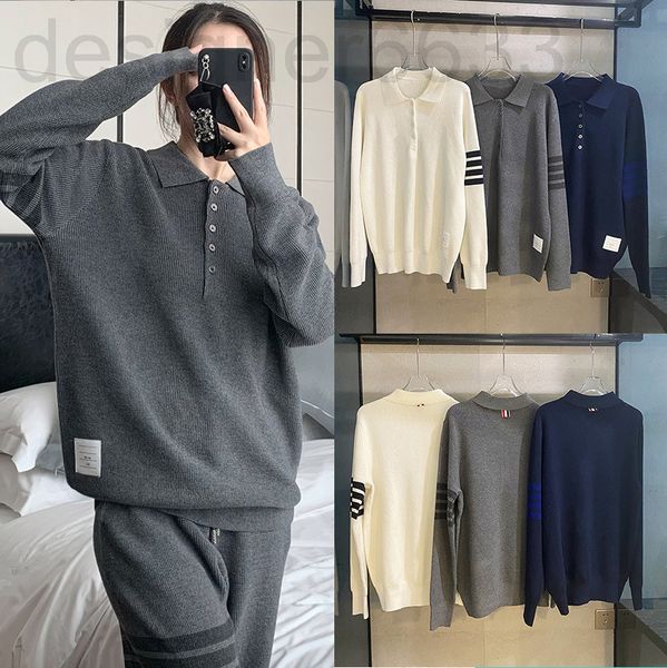 women's knits & tees designer knitwear women's autumn winter korean version tb college style loose lazy leisure long sleeved polo, White
women's knits & tees designer knitwear women's autumn winter korean version tb college style loose lazy leisure long sleeved polo, White