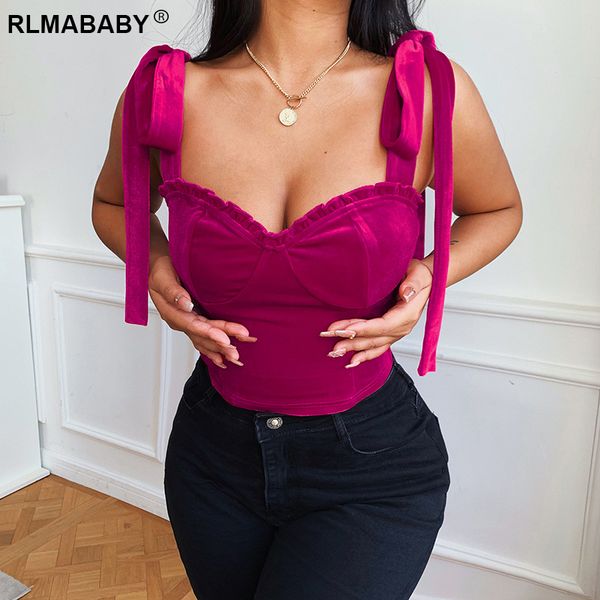 women lace up green velvet tank slim bottoming ruffles low neck bandage strap backless elegant sweet rose red crop top, Black;white
women lace up green velvet tank slim bottoming ruffles low neck bandage strap backless elegant sweet rose red crop top, Black;white
