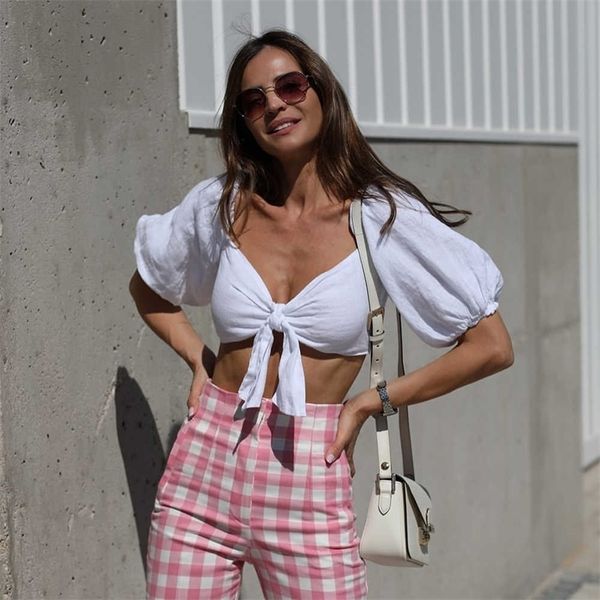 blouse women summer corset puff sleeves casual fashion chic lady elegant crop women blouses femme 210709, White
blouse women summer corset puff sleeves casual fashion chic lady elegant crop women blouses femme 210709, White