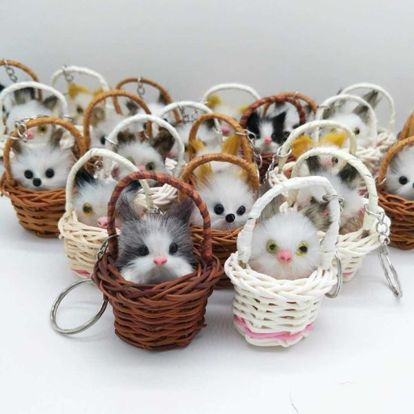 keychains new pendant key chain small round basket cat bag simulation kitten craft little lanzi, Silver
keychains new pendant key chain small round basket cat bag simulation kitten craft little lanzi, Silver