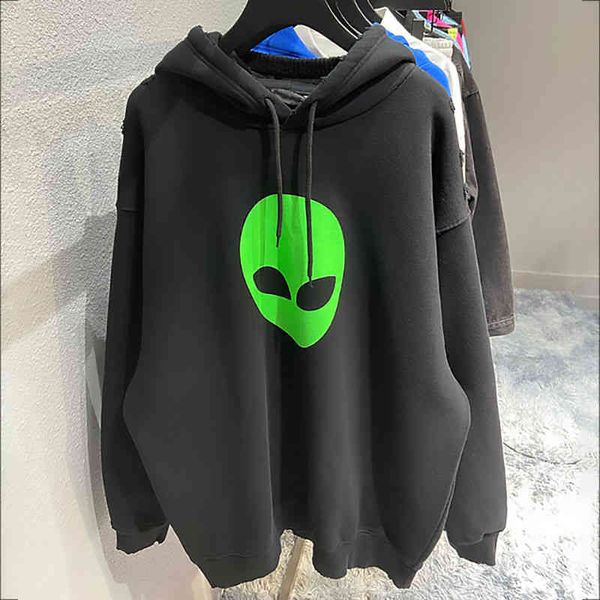 2022 designer bal hoodies and coats correct high version b alien printing thick perforated old hoodie men's pullover women's fashi, Black
2022 designer bal hoodies and coats correct high version b alien printing thick perforated old hoodie men's pullover women's fashi, Black