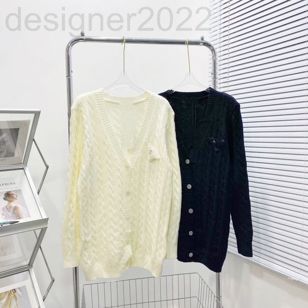 women's sweaters designer autumn winter style pu + letter printing pleated flower cashmere cardigan for women r0y5, White;black
women's sweaters designer autumn winter style pu + letter printing pleated flower cashmere cardigan for women r0y5, White;black
