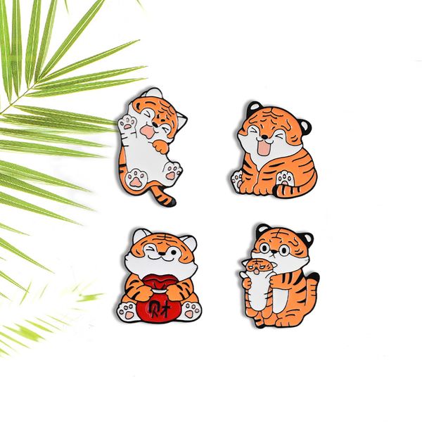 chinese style tigers zodiac year brooch tiger tiger shengwei cute cartoon female schoolbag metal badge clothing accessories, Gray
chinese style tigers zodiac year brooch tiger tiger shengwei cute cartoon female schoolbag metal badge clothing accessories, Gray