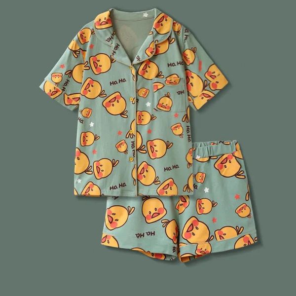 womens pajamas summer sleepwear short sleeve shorts 2 piece set japanese loose kawaii cartoon satin home dress underwear, Black;red
womens pajamas summer sleepwear short sleeve shorts 2 piece set japanese loose kawaii cartoon satin home dress underwear, Black;red