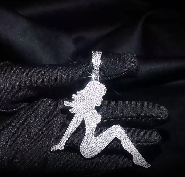 14k white gold plated flirty girl pendant necklace soild real icy cubic zirconia diamond hip hop jewelry for women gifts, Silver
14k white gold plated flirty girl pendant necklace soild real icy cubic zirconia diamond hip hop jewelry for women gifts, Silver