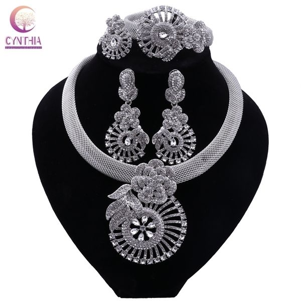 cynthia women silver plated necklace women jewelry sets crystal earrings ring classic wedding flower jewelry set for bride 220716
cynthia women silver plated necklace women jewelry sets crystal earrings ring classic wedding flower jewelry set for bride 220716