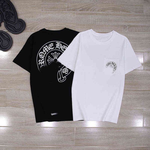 factory online export new designer brand short sleeves 2022 summer ch big horseshoe cross sleeve men's women's fashion loose casua, White;black
factory online export new designer brand short sleeves 2022 summer ch big horseshoe cross sleeve men's women's fashion loose casua, White;black