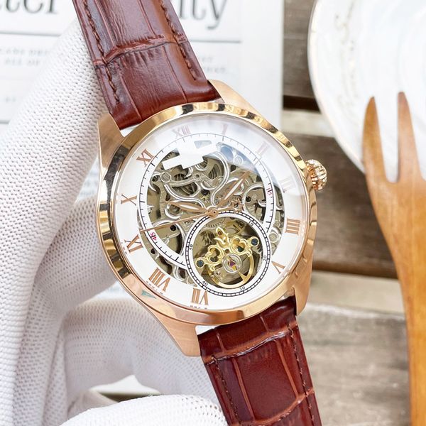 hollow mens watches automatic mechanical movement watch 42mm waterproof business leather wristwatches montre de luxe gifts, Slivery;brown
hollow mens watches automatic mechanical movement watch 42mm waterproof business leather wristwatches montre de luxe gifts, Slivery;brown