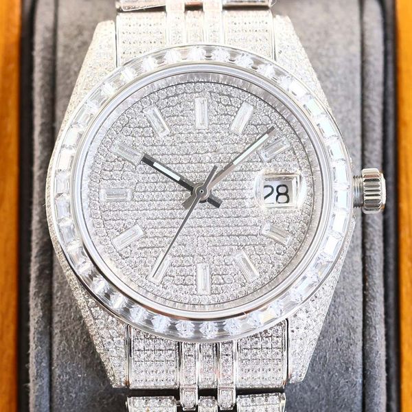 color full diamond mens watch automatic mechanical watches 40mm with diamond-studded steel lady fashion wristwatches bracelet montre de, Slivery;brown
color full diamond mens watch automatic mechanical watches 40mm with diamond-studded steel lady fashion wristwatches bracelet montre de, Slivery;brown